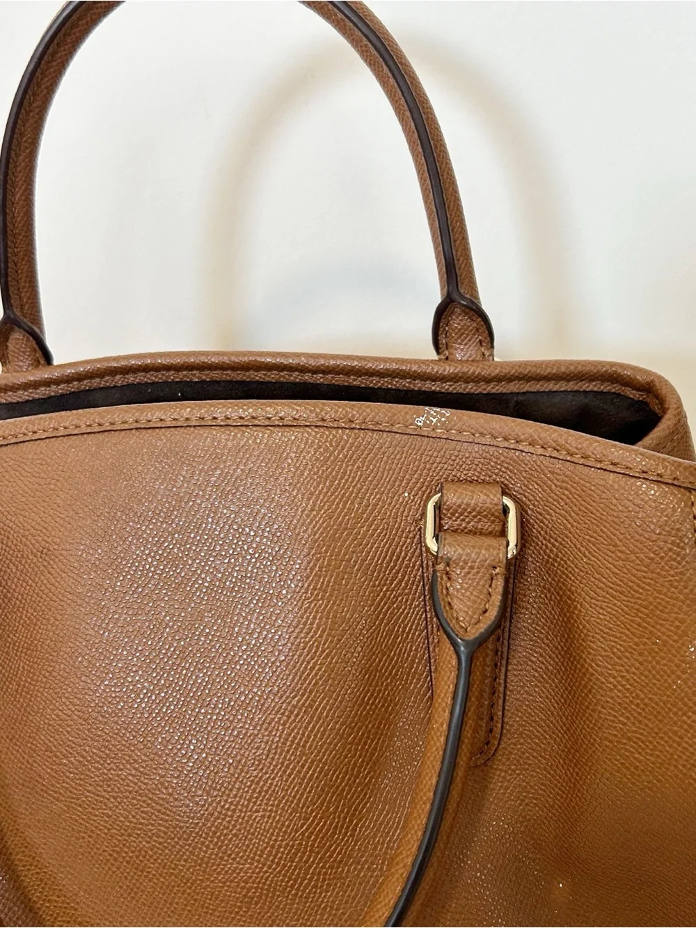 Coach Carryall Leather Satchel brown